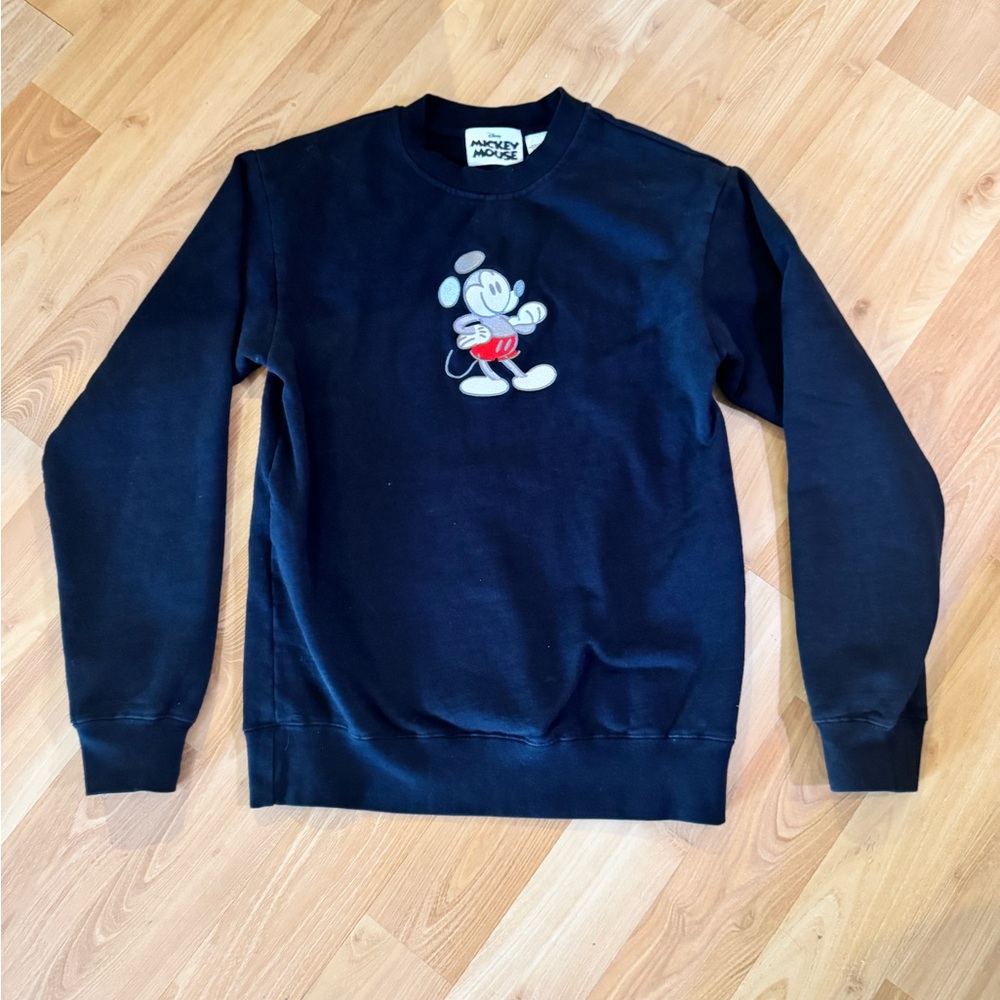 Disney Mickey Mouse Small Black unisex sweatshirt.